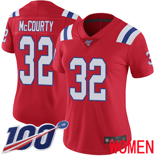 New England Patriots Football #32 100th Limited Red Women Devin McCourty Alternate NFL Jersey->youth nfl jersey->Youth Jersey